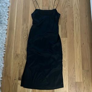 Black slip dress